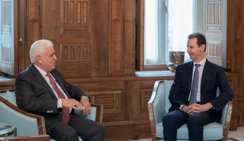 الرئيس بشار الأسد يلتقي رئيس هيئة الحشد الشعبي في العراق فالح الفياض ويبحث معه تعزيز التعاون بين البلدين
