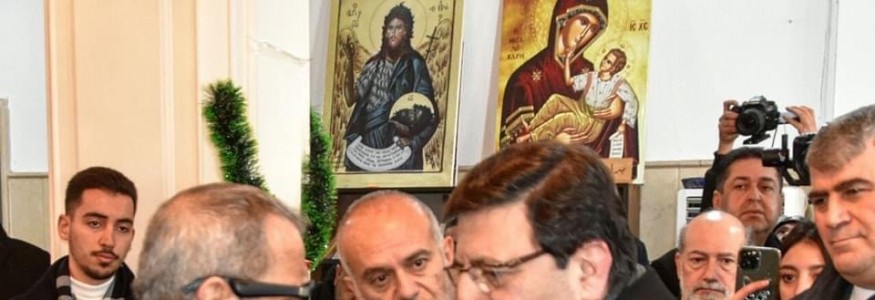 وزير الاعلام السوري يقدم واجب العزاء للفنان جورج وسوف بوفاة نجله.