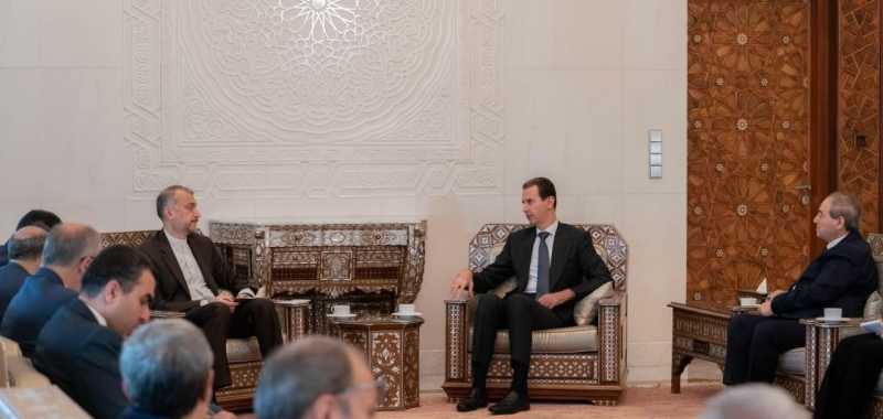 الرئيس بشار الأسد خلال يستقبل وزير الخارجية الإيـراني حسين أمير عبد اللهيان