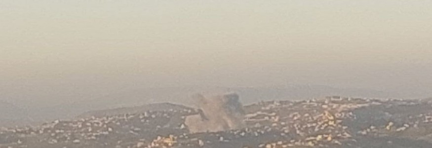 غارة طيران الاحتلال أطراف بلدة حولا جنوب لبنان