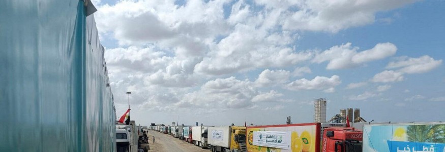وصول 6 شاحنات مساعدات إلى جباليا شمالي قطاع غزة للمرة الأولى منذ أشهر
